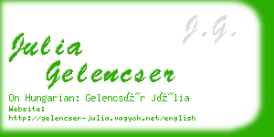 julia gelencser business card